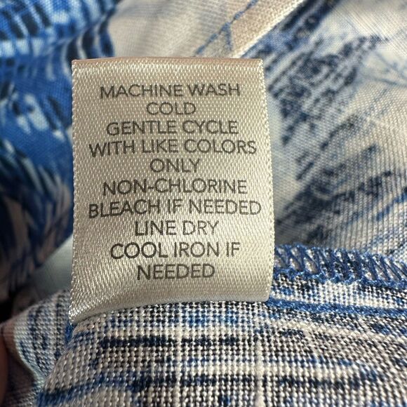 NEW Christopher & Banks Size Medium Linen Blend Button Collar Short Sleeve Top - Picture 9 of 9